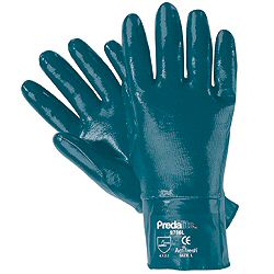 GLOVE  NITRILE COATED;PVC SAFETY CUFF SZ XLARG - Latex, Supported